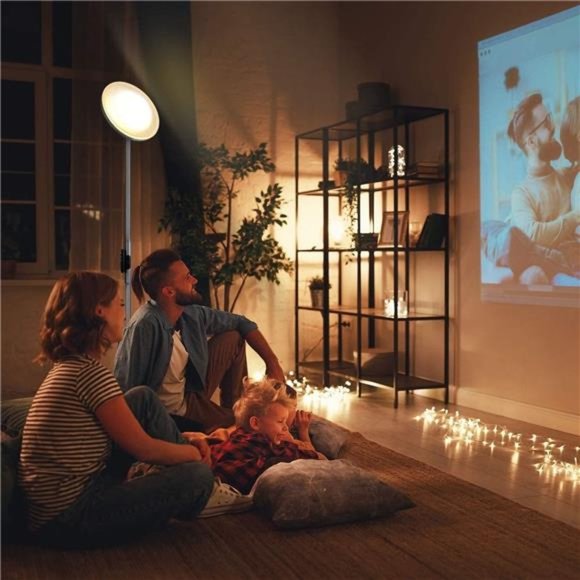 Floor Lamp,30W/2400LM Sky LED Modern Torchiere 3 Color Temperatures Super Bright - Picture 4 of 6